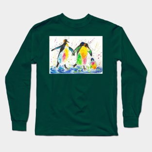 A family of Colourful Penguins Long Sleeve T-Shirt